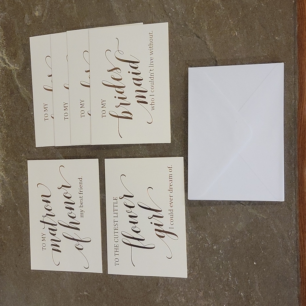 6 Specialty Wedding Thank You Cards